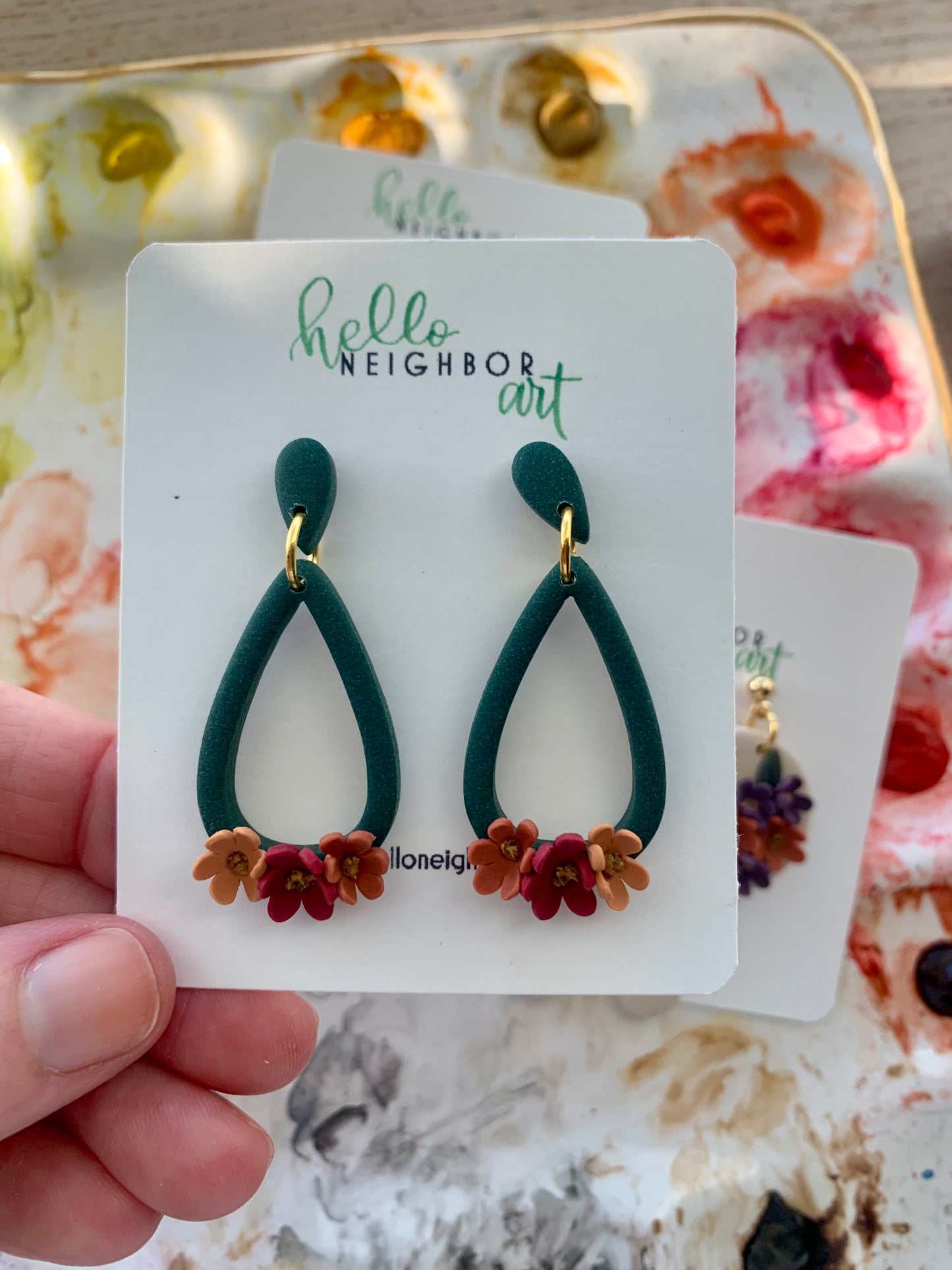 Emerald Teardrop Dangles