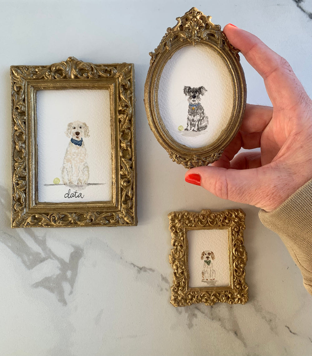 Custom Framed Mini Pet Portrait