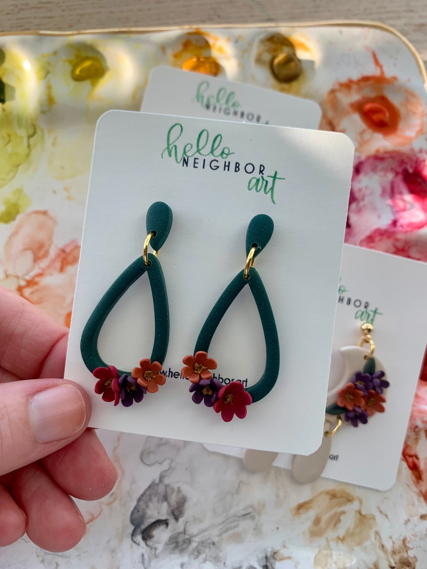 Emerald Teardrop Dangles