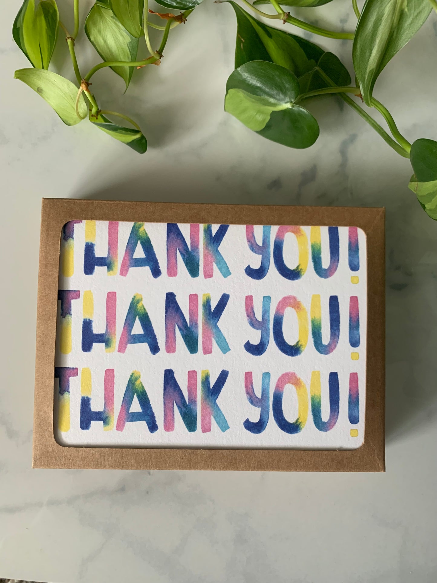 Thank You x 3 Greeting Card