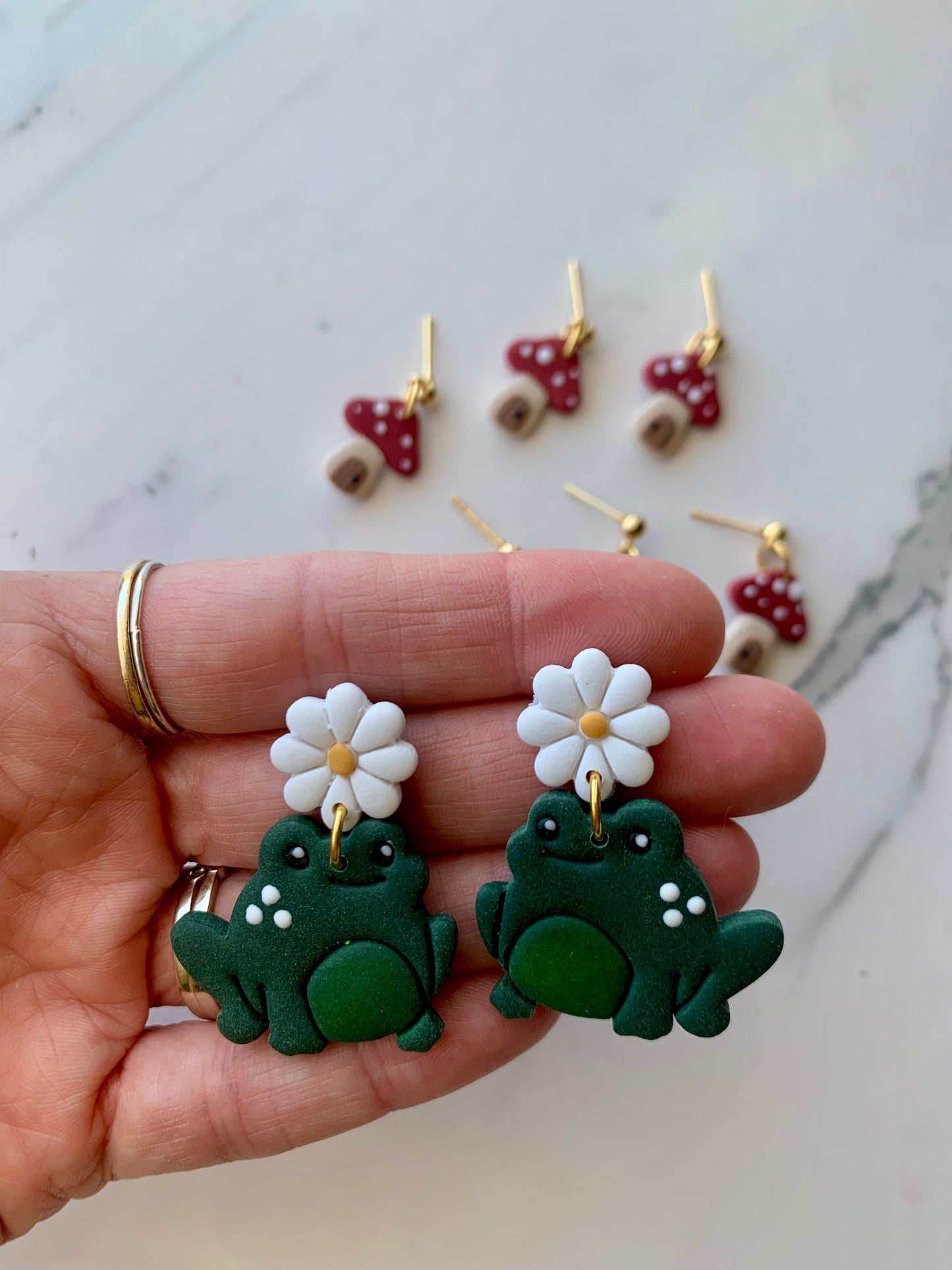 Flower Frog Dangles