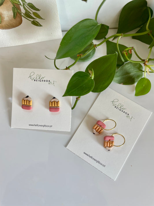 Pencil earrings