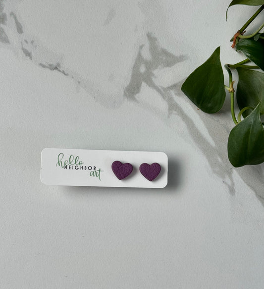 Purple Heart Studs