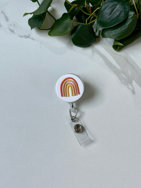 Orange Rainbow Badge Reel