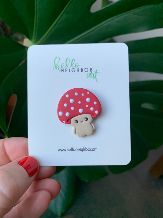 Happy Mushroom Pin