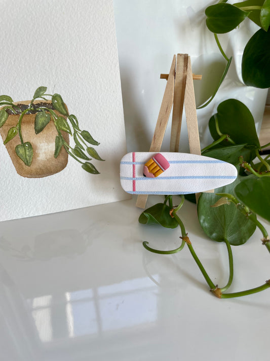 Pencil and paper hairclip