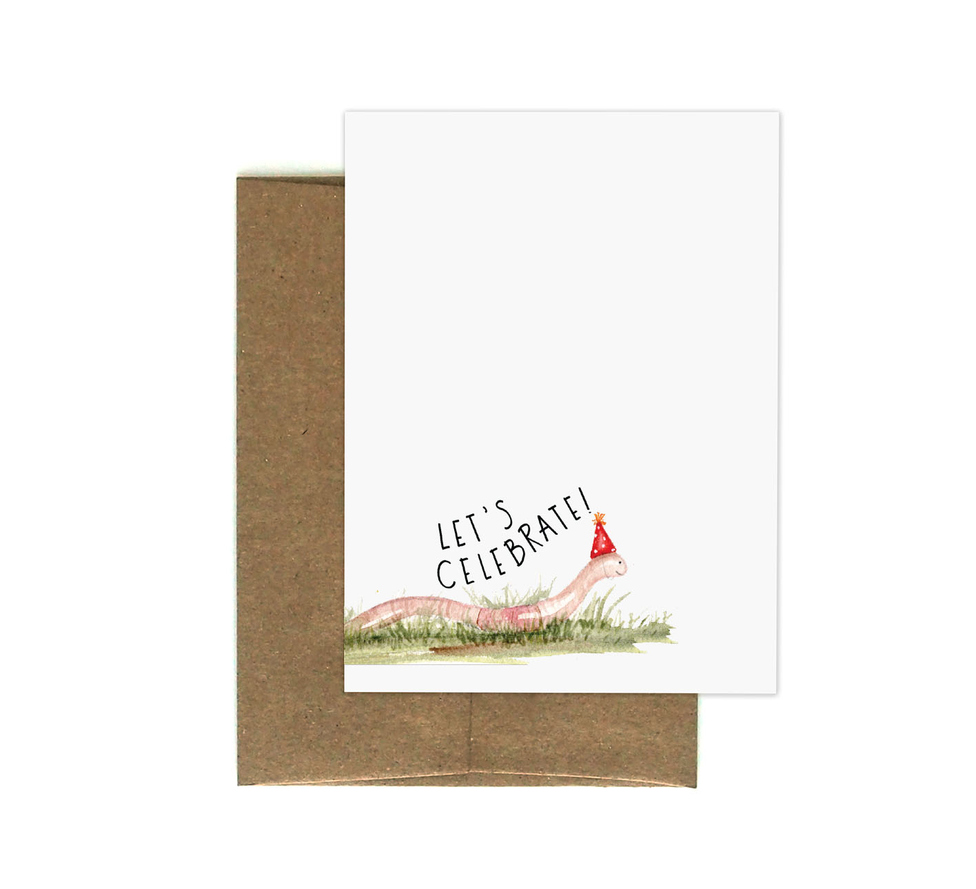 Party Worm- Greeting Card