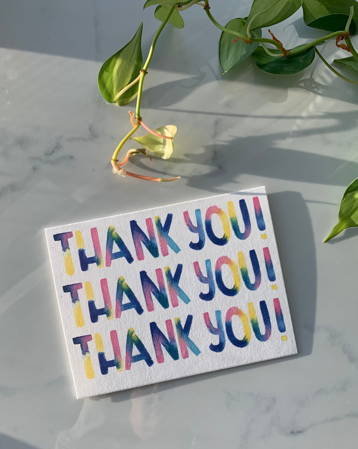 Thank You x 3 Greeting Card