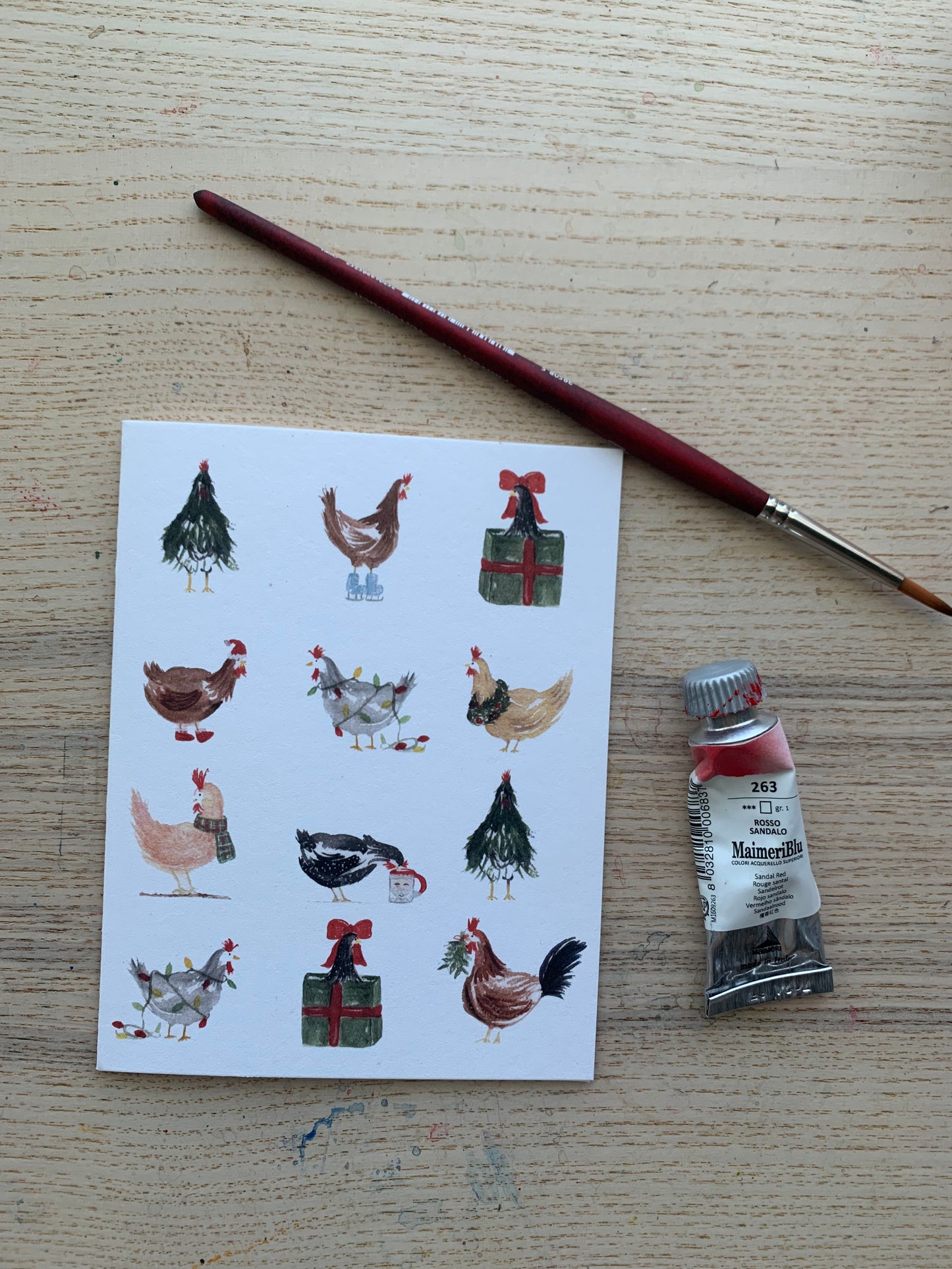 Christmas Chickens Greeting Card Box Set