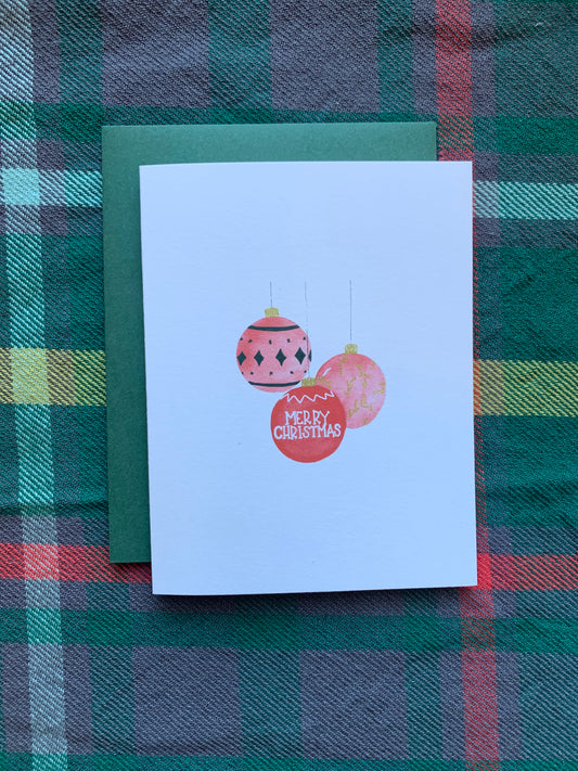 Christmas Ornaments Greeting Card