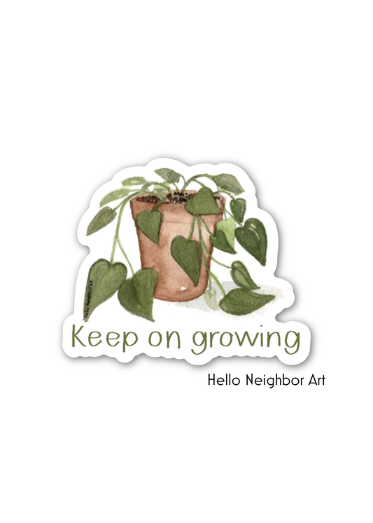 Keep Growing Plant Sticker