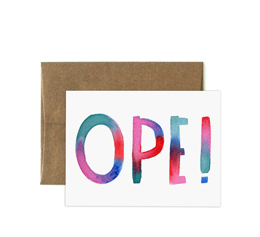 Ope! Greeting Card