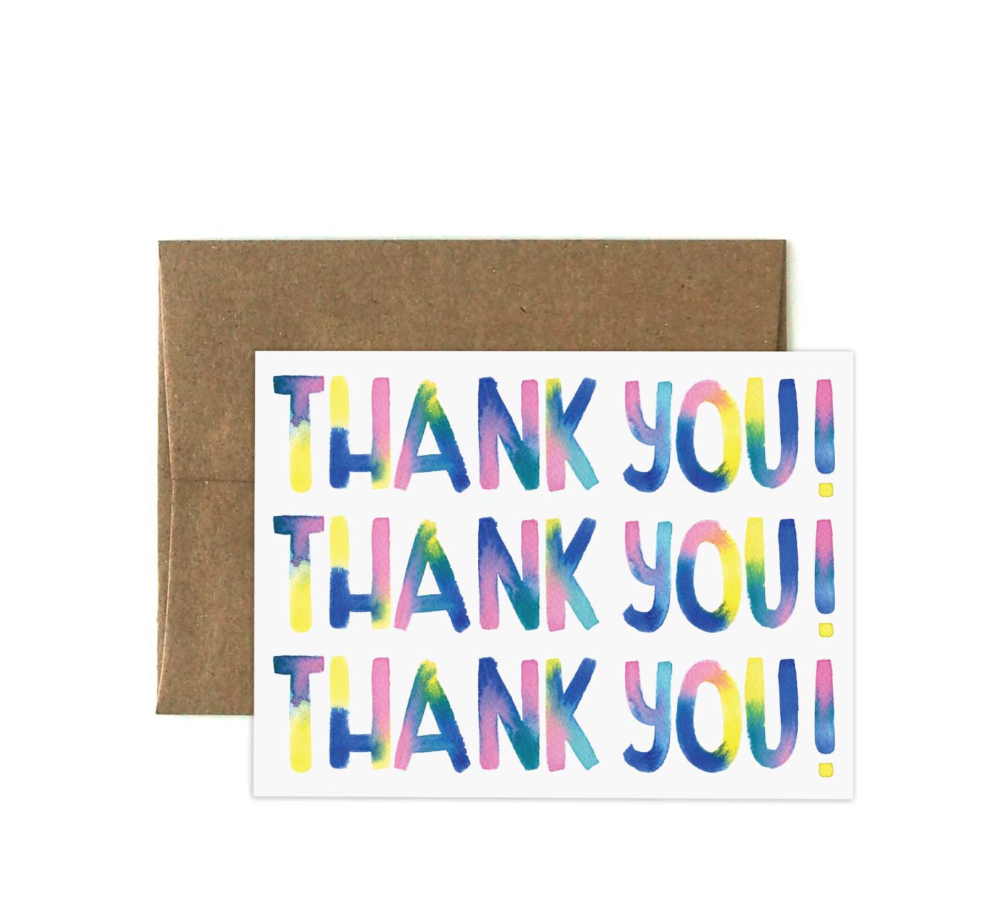 Thank You x 3 Greeting Card