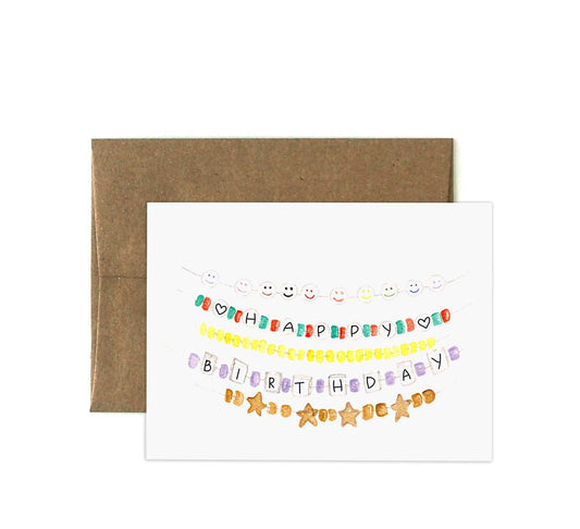 Birthday Friendship Bracelet Greeting Card