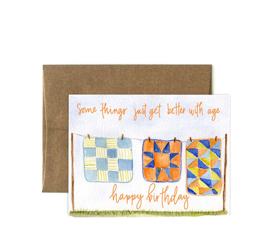 Birthday Quilts Greeting Card