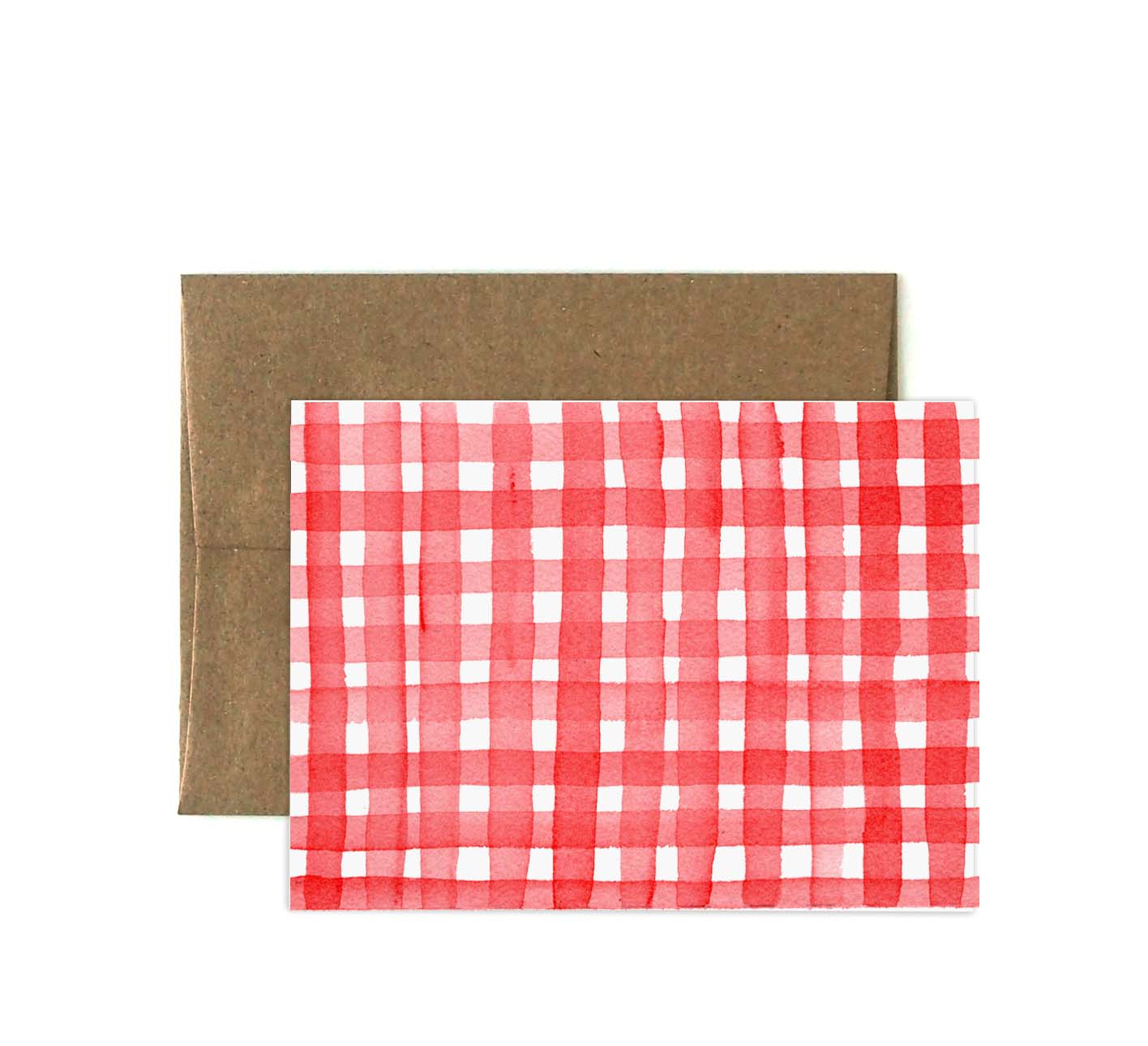 Gingham Red Greeting Card