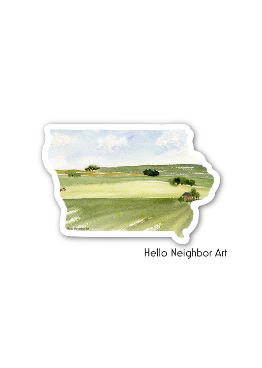 Iowa Landscape Sticker