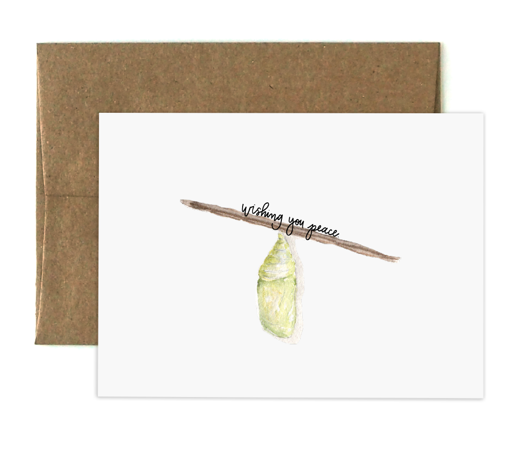 Wishing Peace Cocoon - Greeting Card