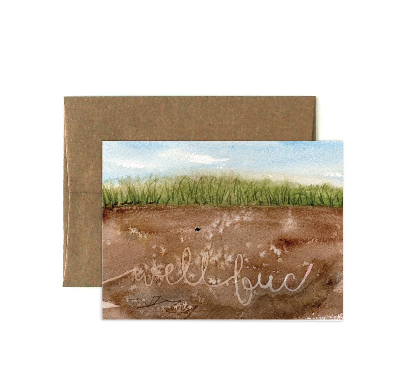 Well Fuc- Worm Greeting Card