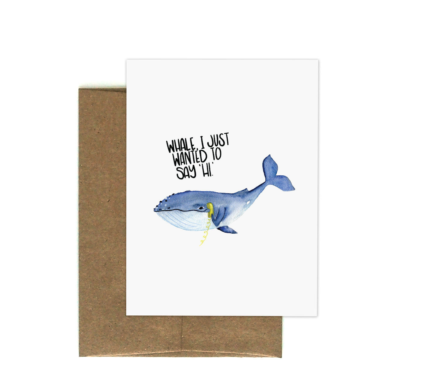 Whale Hi Greeting Card